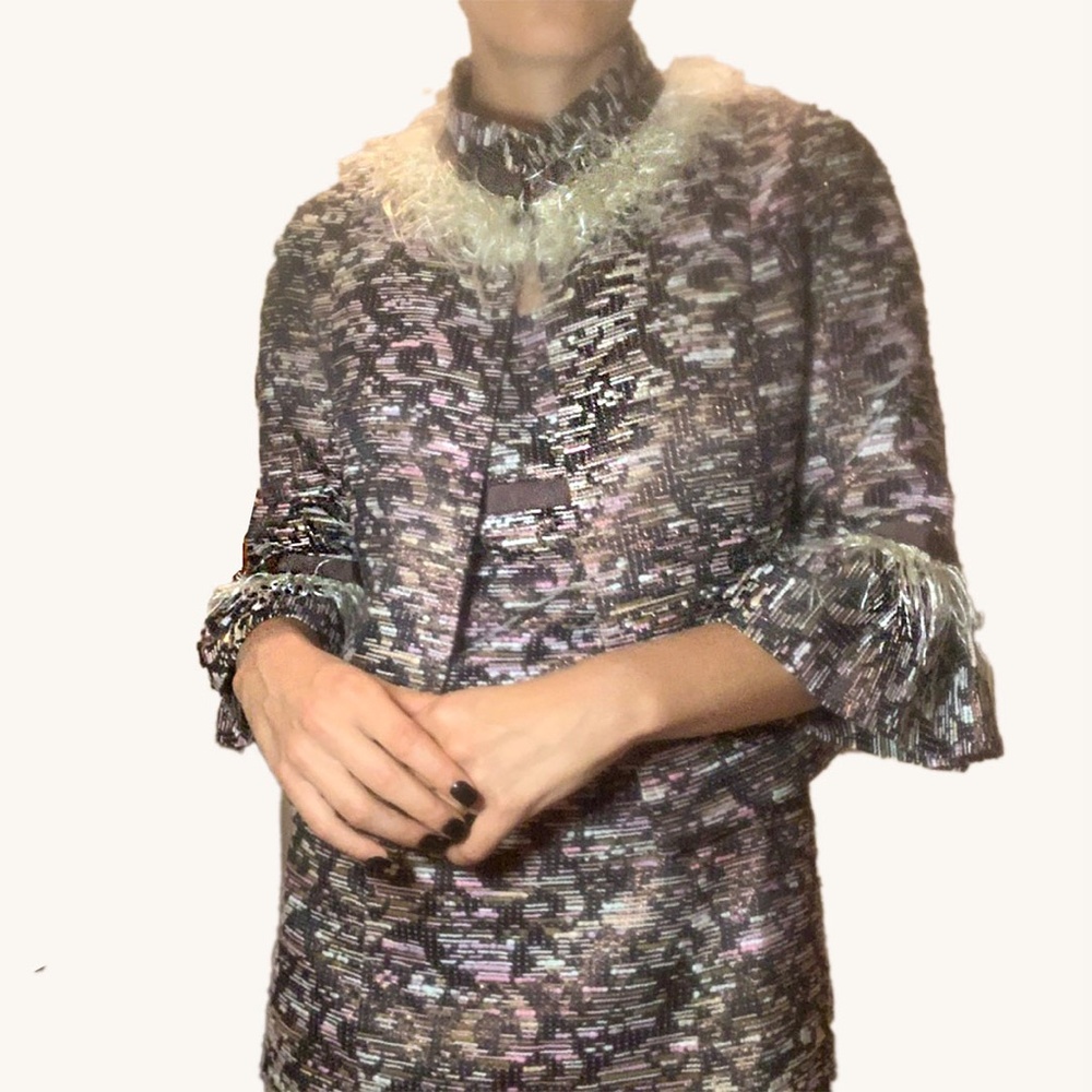 Aysha fringe jacket + fringe dress set